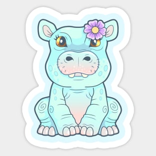 cute hippo Sticker